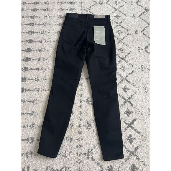 Everlane Jeans Womens 28 Black Denim High Rise Straight Skinny Jeans Casual - Picture 3 of 8